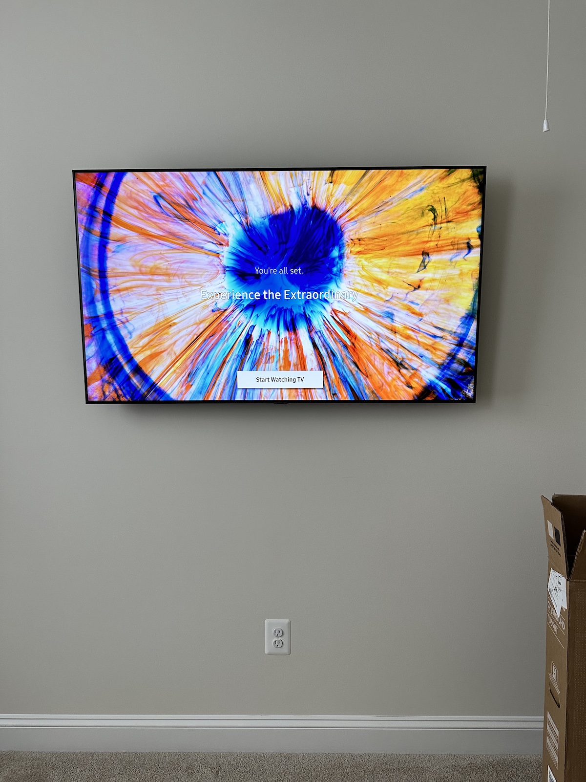 Dining room TV installation